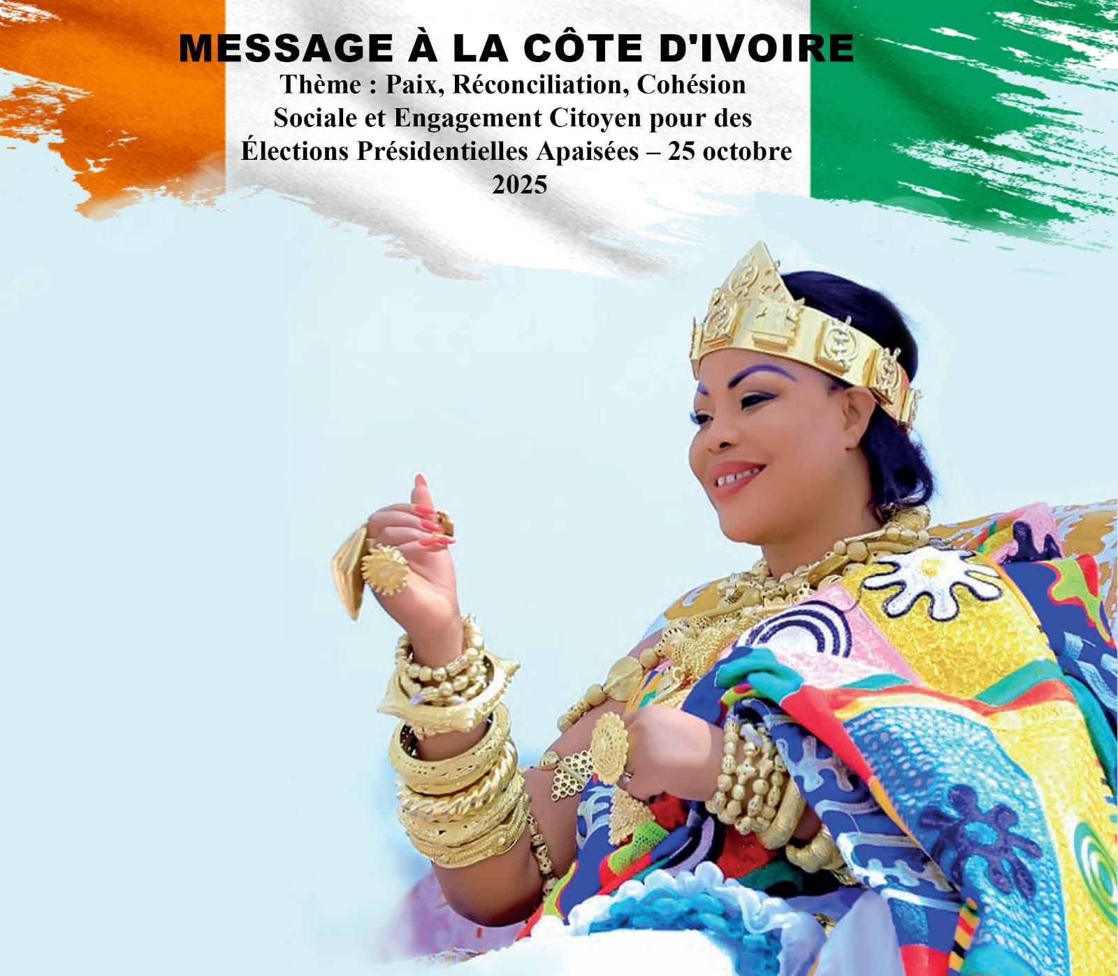 Côte d'ivoire / Election Présidentielle 2025: Sa Majesté Nana Kyeremaa Abrafikoto appelle à une élection apaisée